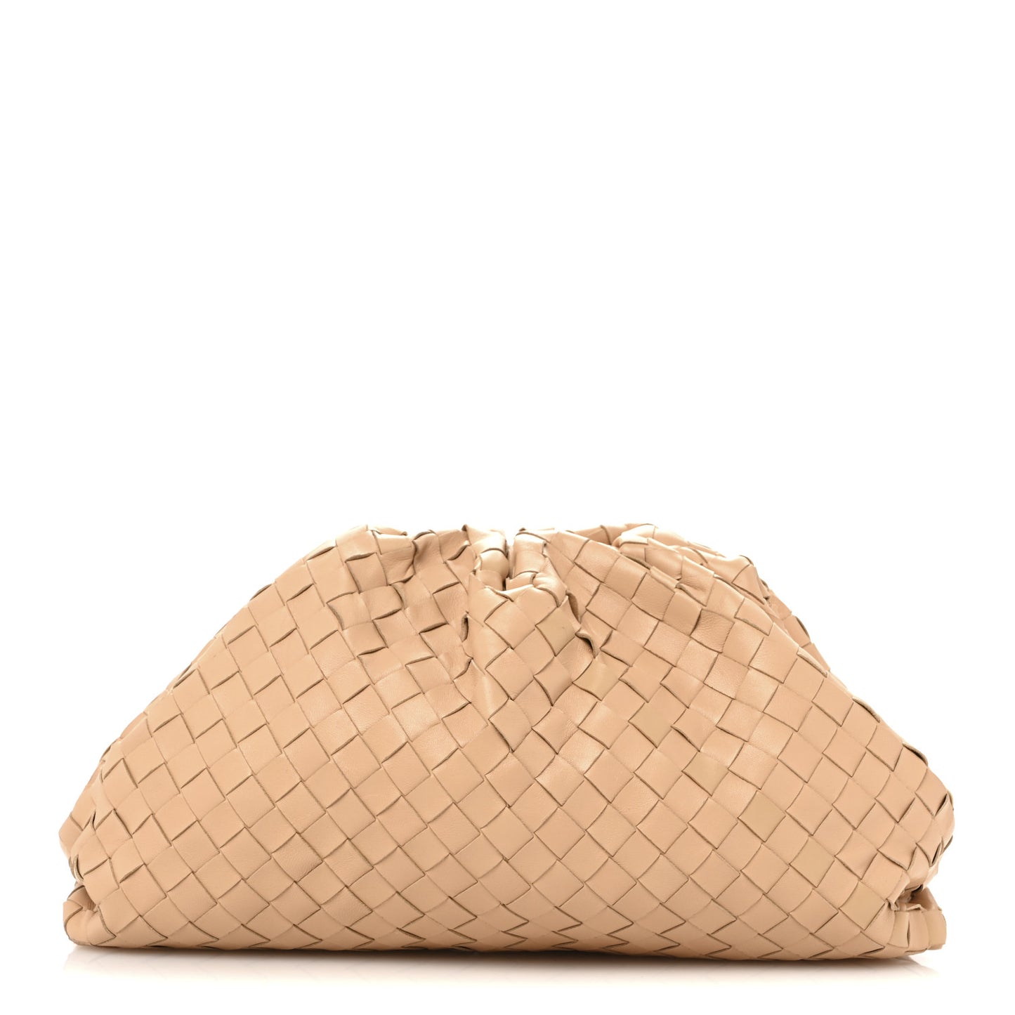 Nappa Maxi Intrecciato The Pouch Oversized Clutch Almond