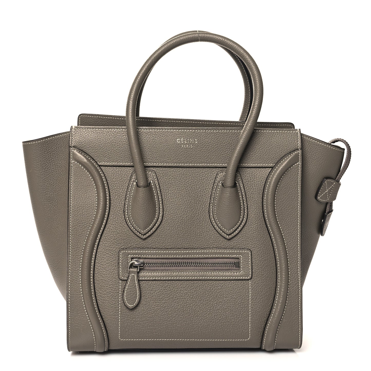 Drummed Calfskin Micro Luggage Souris