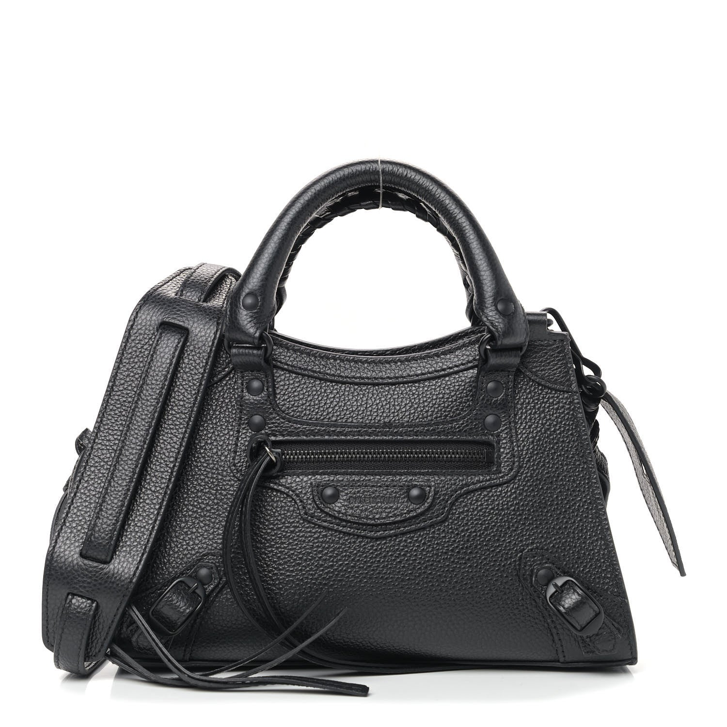 Balenciaga Grained Calfskin Neo Classic Black Hardware Mini City Black 1 of 7