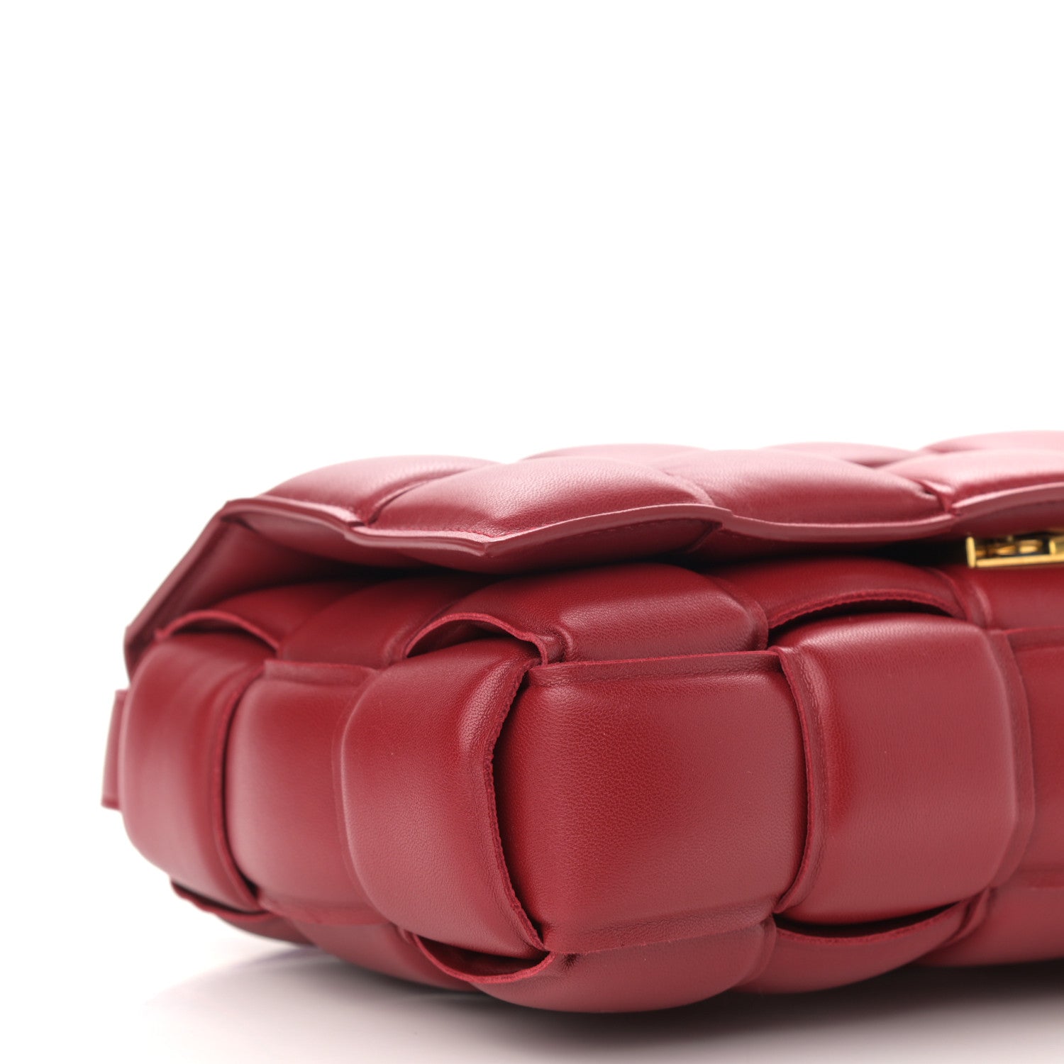 Bottega Veneta Nappa Maxi Intreccio Padded Cassette Crossbody Bag Dark Red 8 of 9