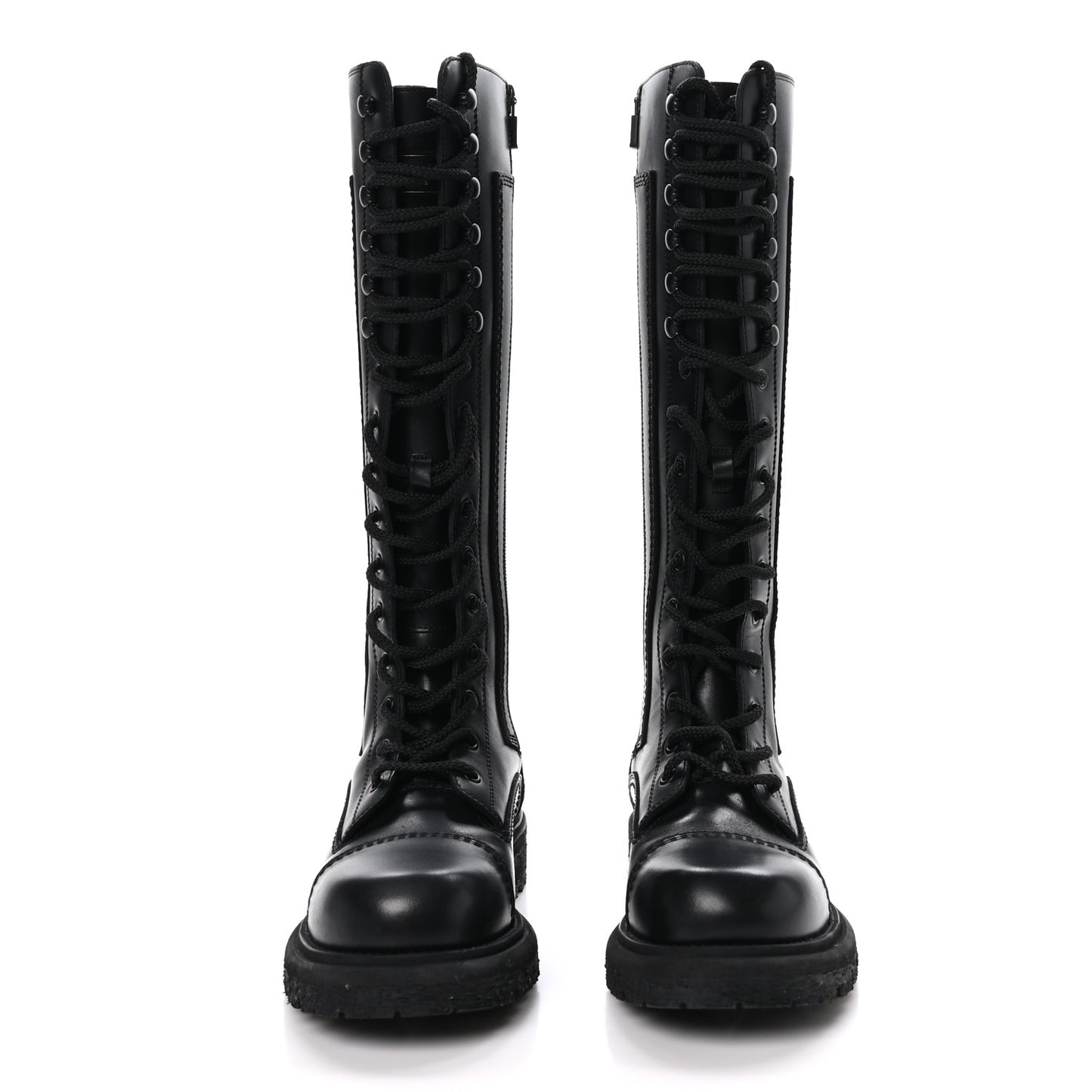 Matte Calfskin Diorebel High Boots 39 Black