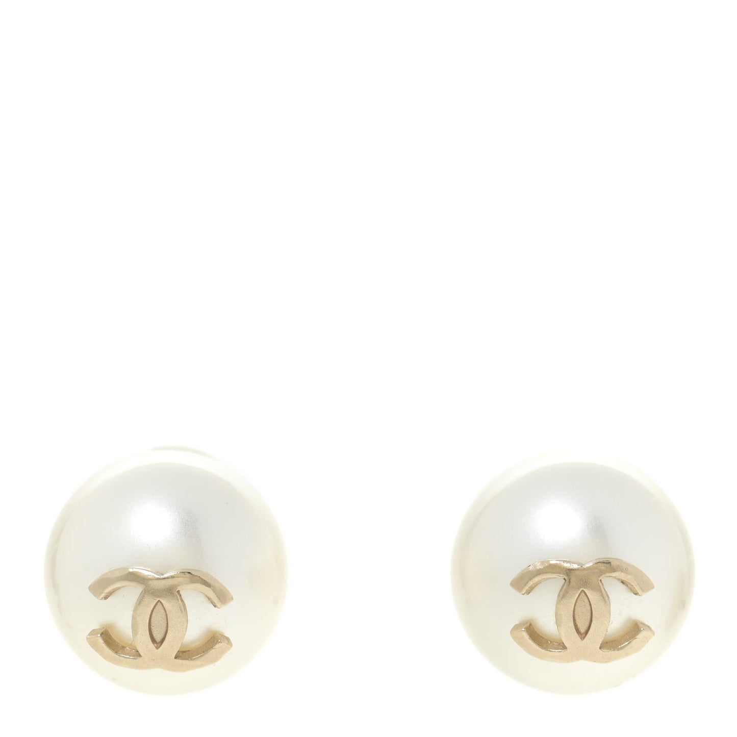 Pearl CC Large Earrings Gold
