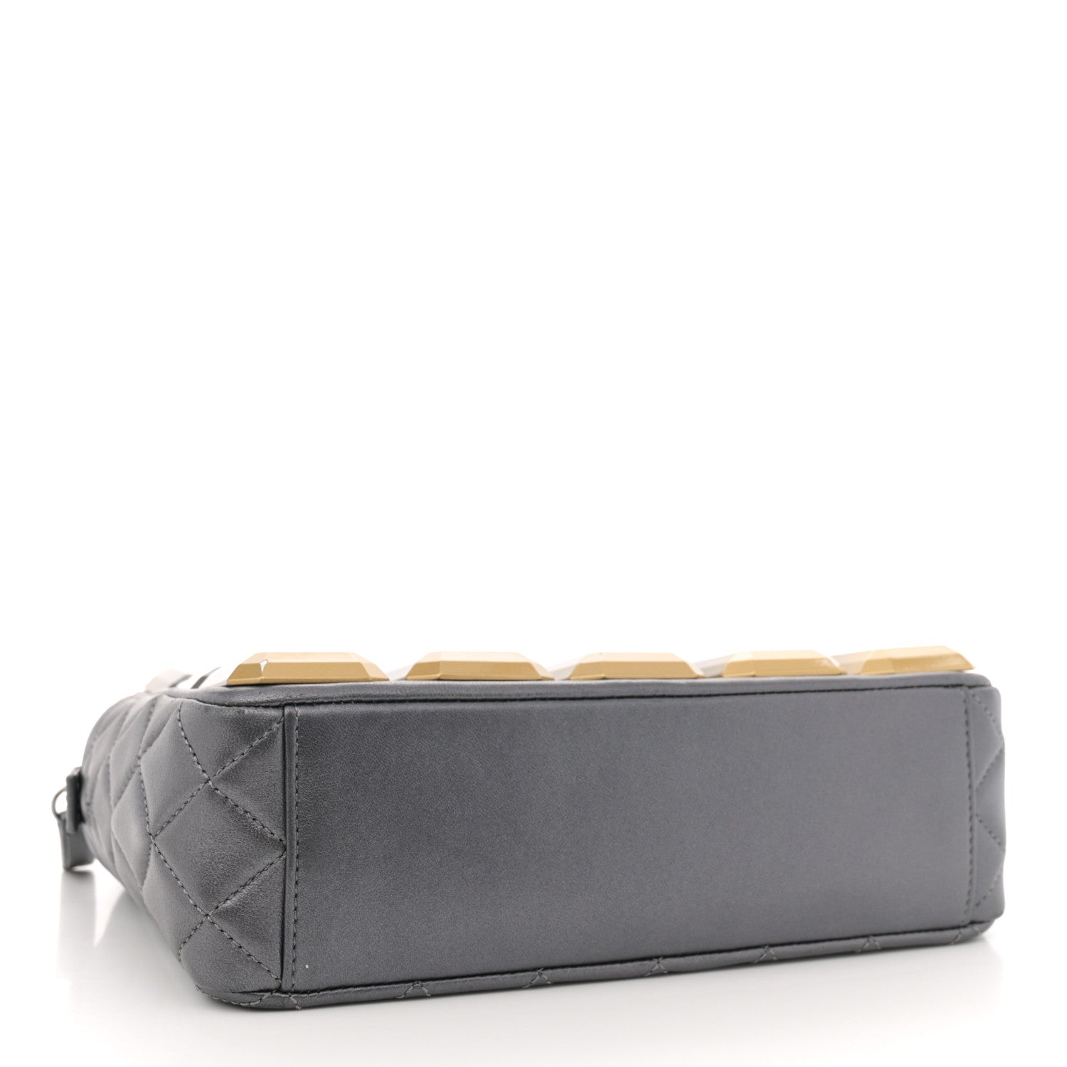 Chanel Metallic Lambskin Plexiglass Evening Art Camera Case Silver 4 of 11