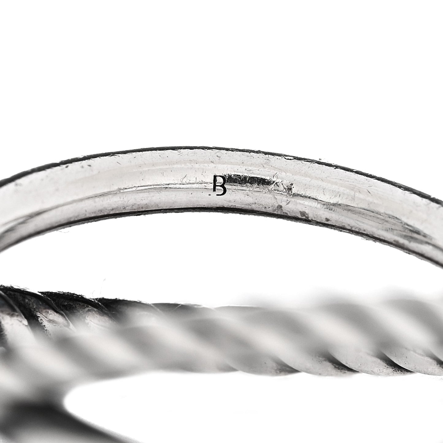 Sterling Silver Diamond Blue Topaz 10mm Cable Wrap Ring 47 4.25