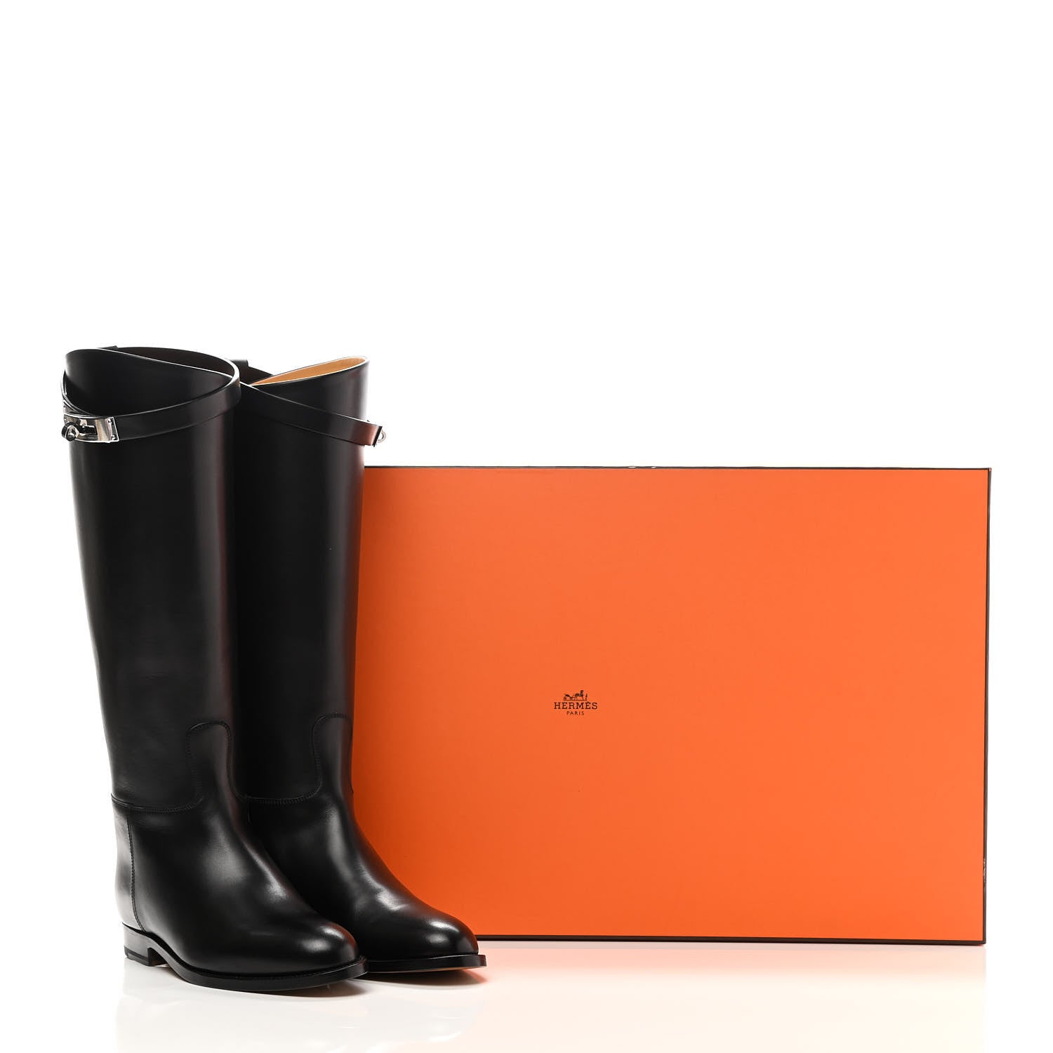 Hermes Box Kelly Jumping Boots 36 Black 9 of 9