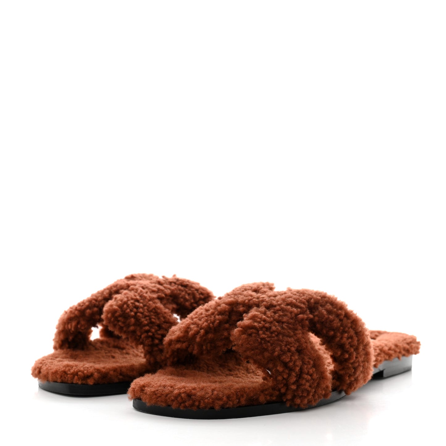 Woolskin Oran Sandals 40.5 Cognac