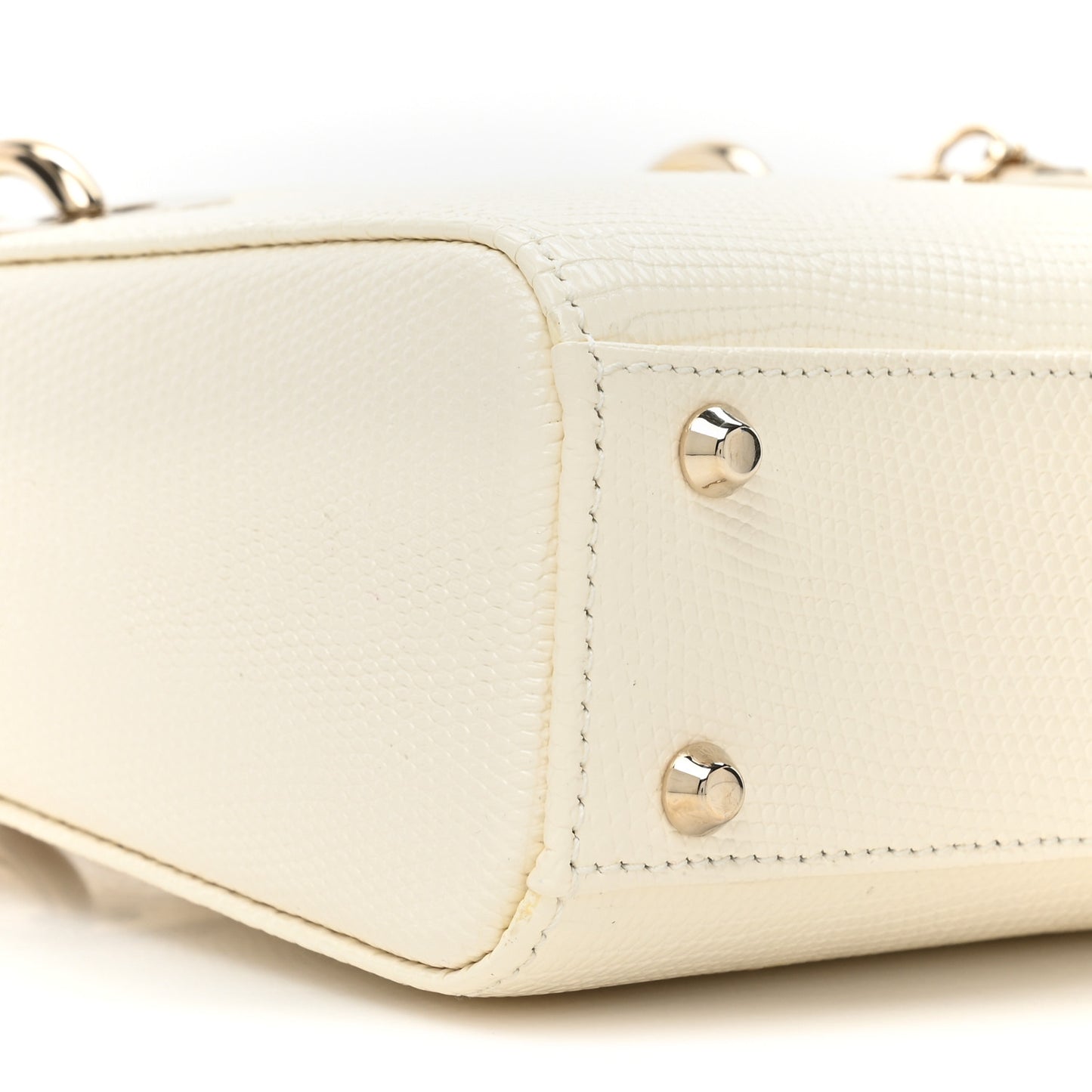 Lizard Mini Lady Dior White