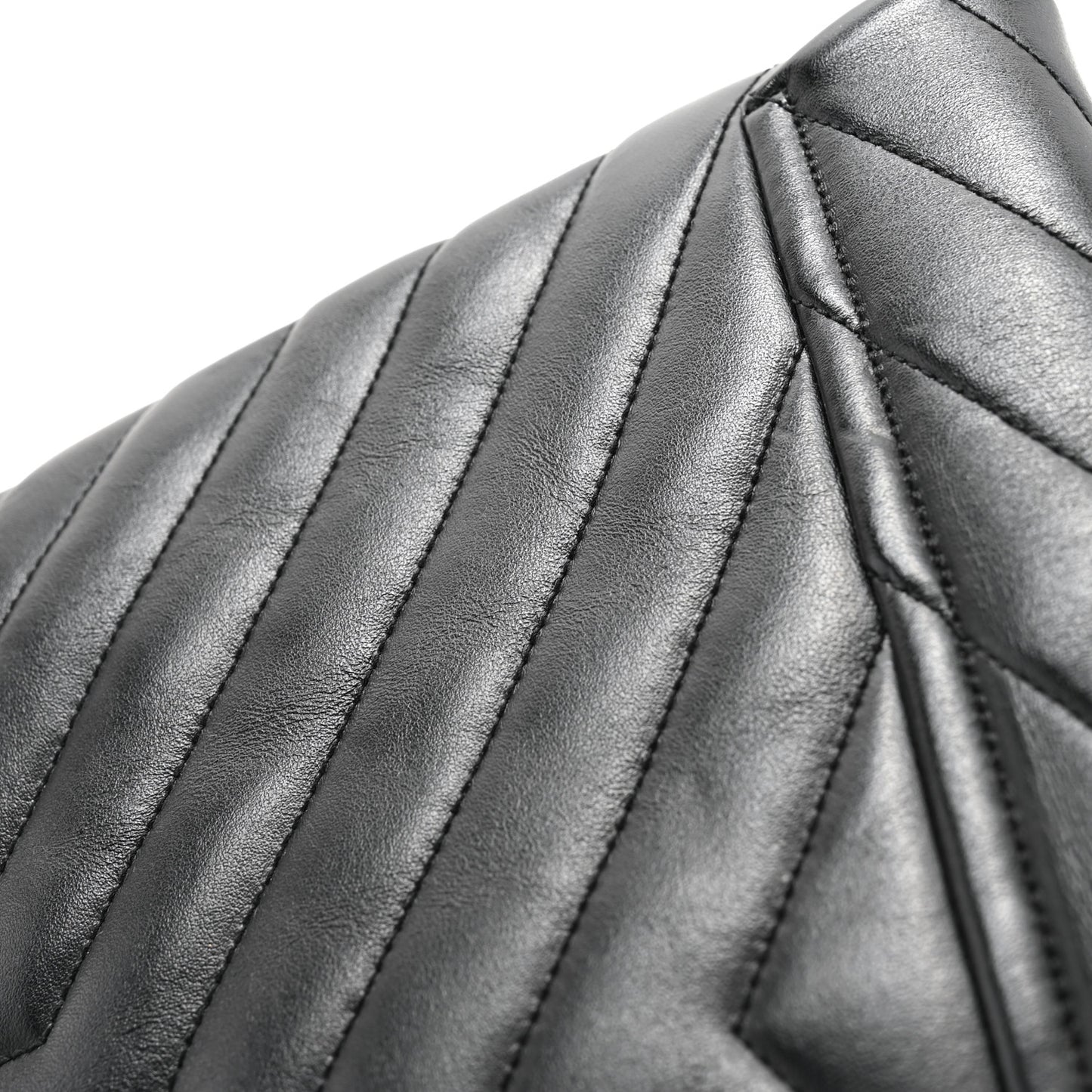 Calfskin Y Quilted Monogram Loulou Document Holder Black