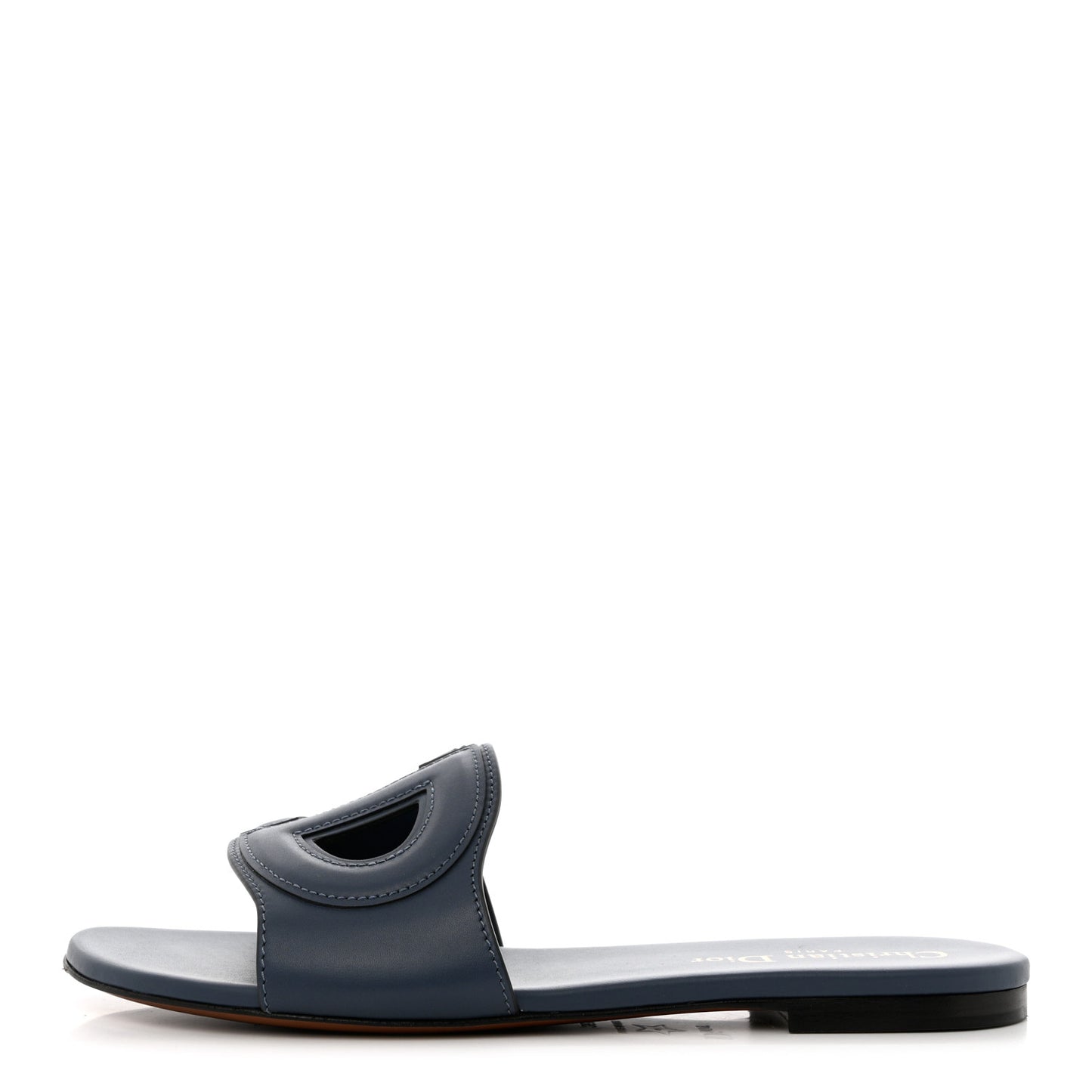 Calfskin D-Club Mule Sandal 36.5 Dark Denim