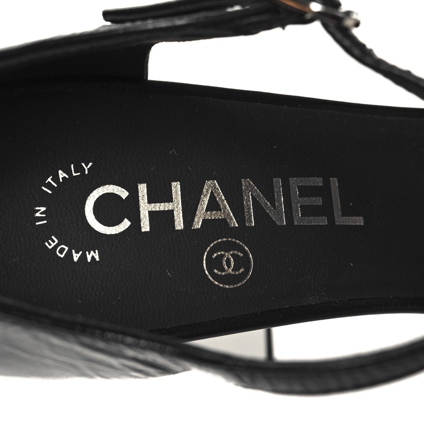 Shiny Lambskin Sandals 38.5 Black