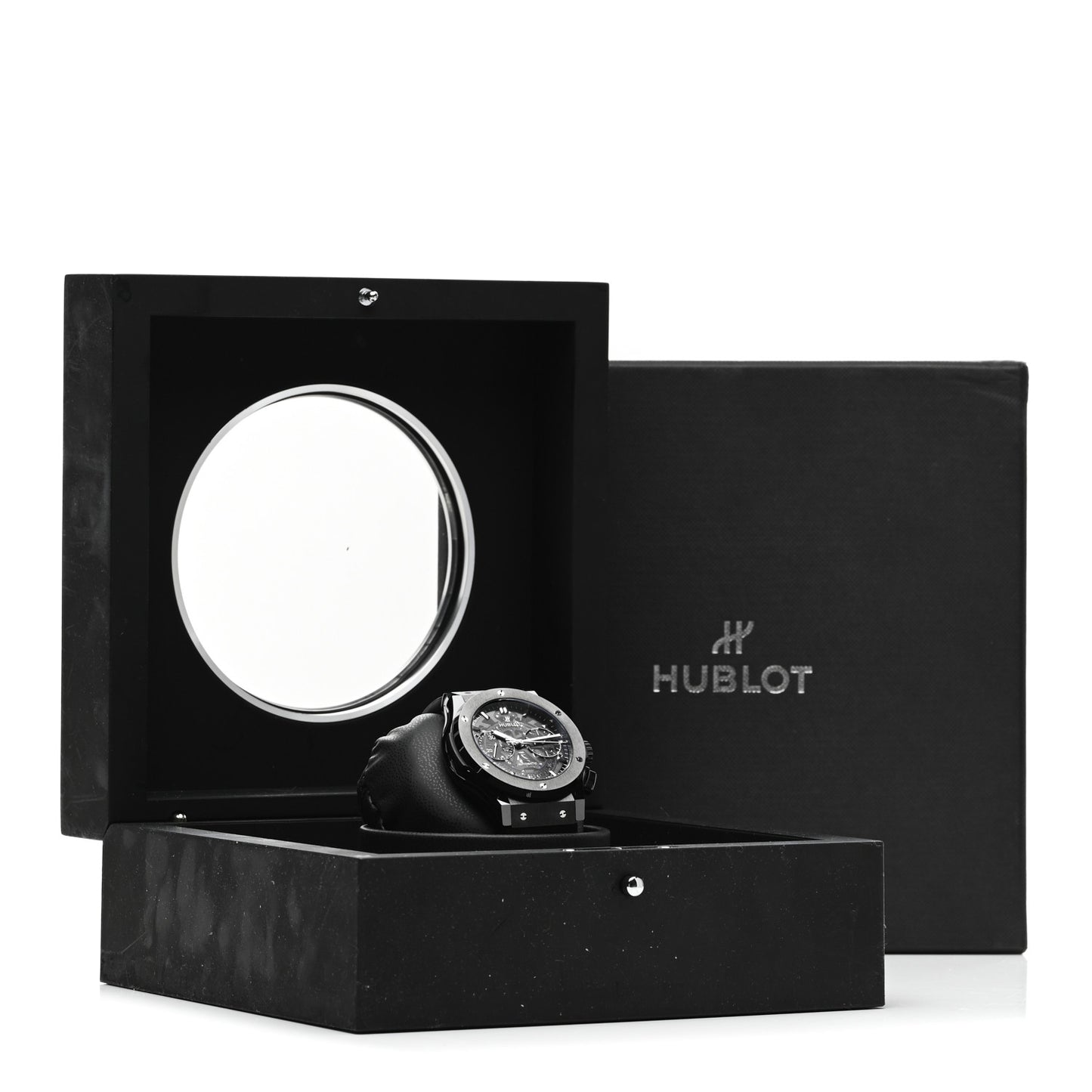 Ceramic Rubber 45mm Classic Fusion Aerofusion Chronograph Automatic Watch Black 525.CM.0170.RX