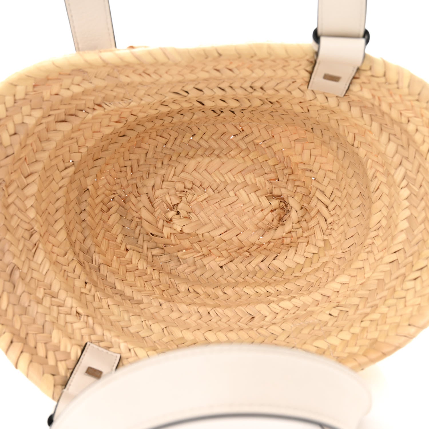 Loewe Raffia Small Basket Tote Bag Natural White 5 of 9