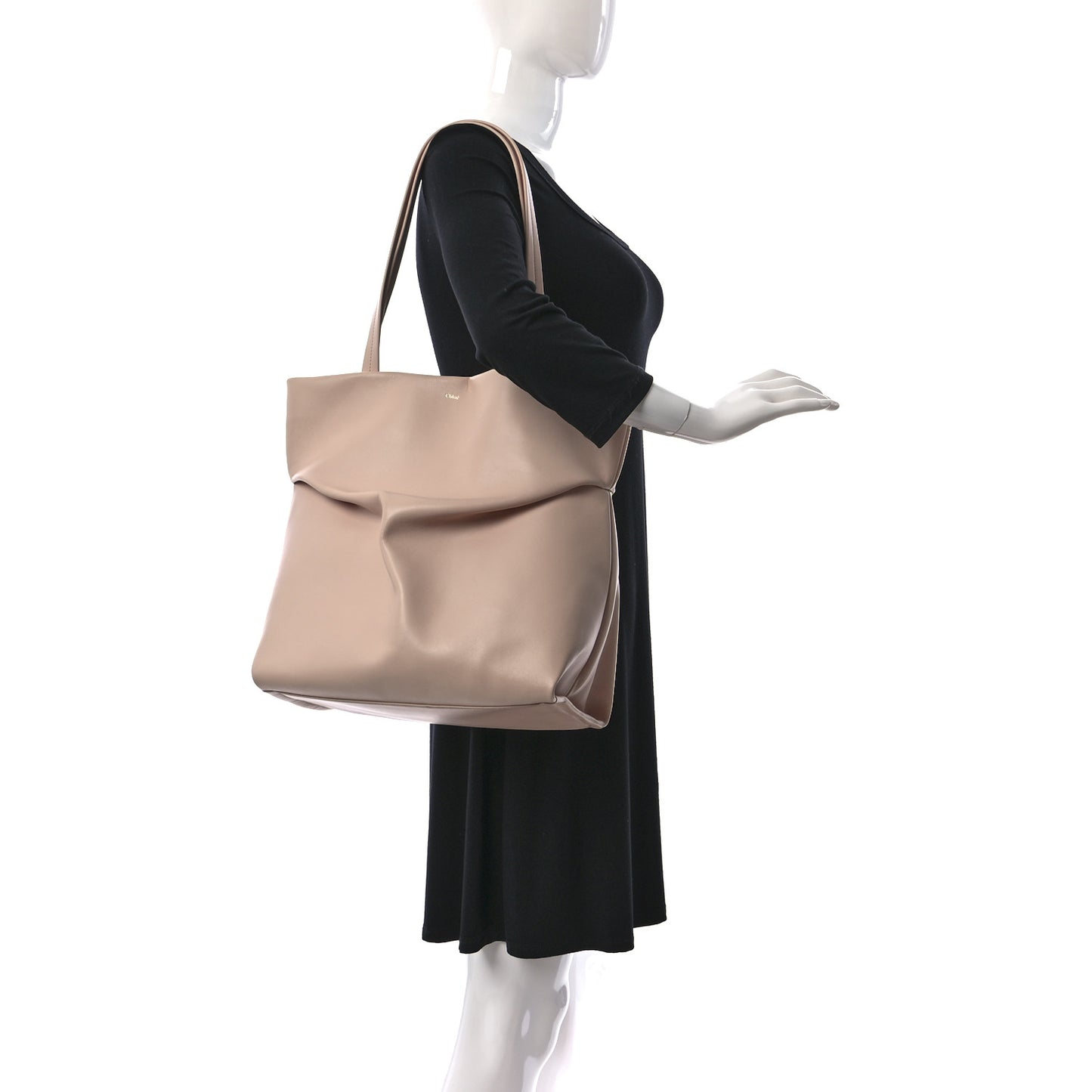 Calfskin Judy East West Tote Blush Nude