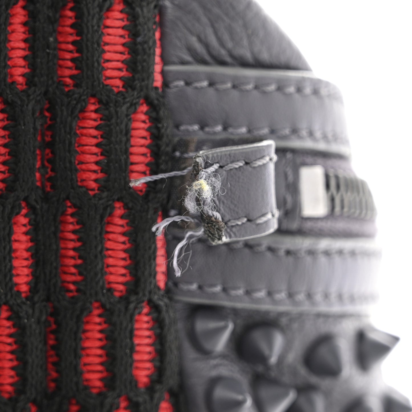 Calfskin Spiked Small Explorafunk Backpack Charbon