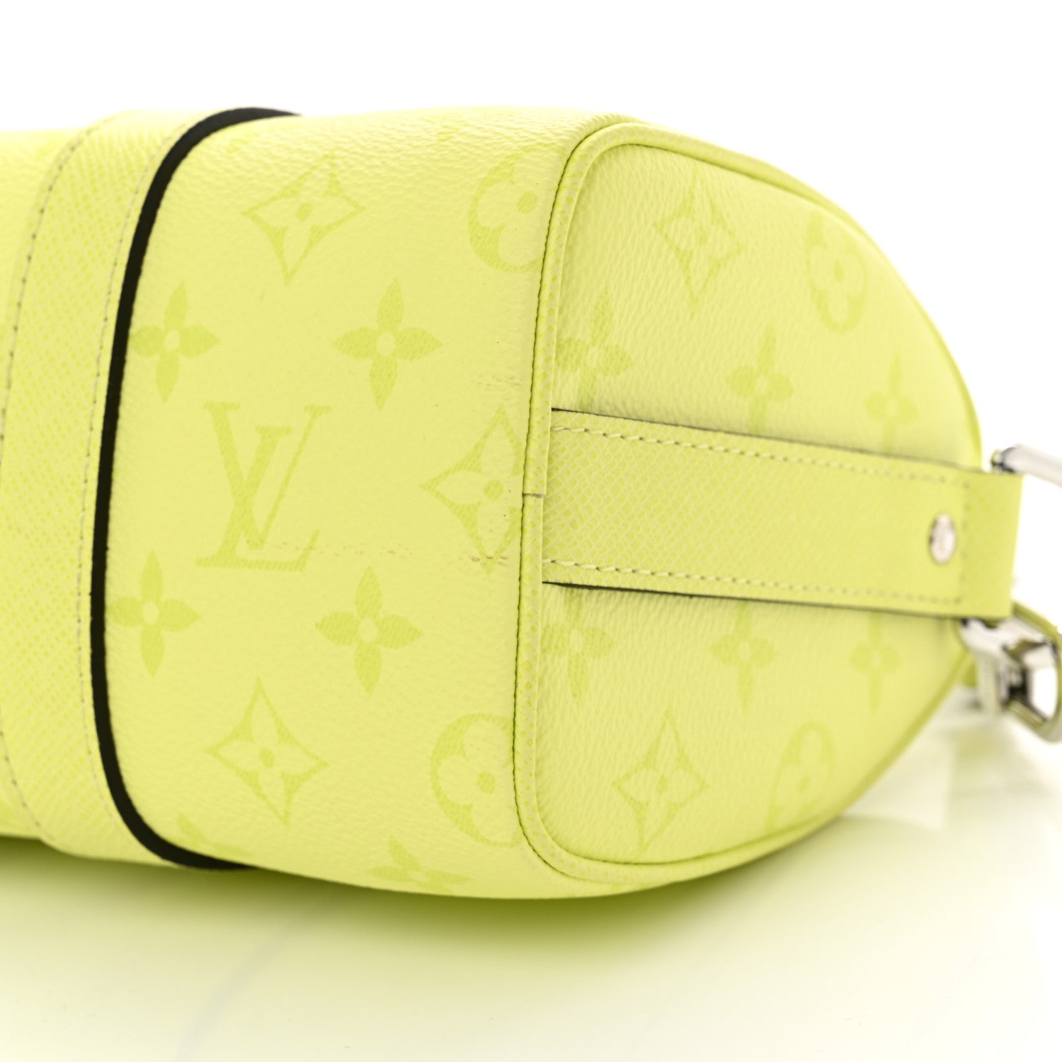 Louis Vuitton Taigarama Keepall Bandouliere 25 Lemon Yellow 9 of 10