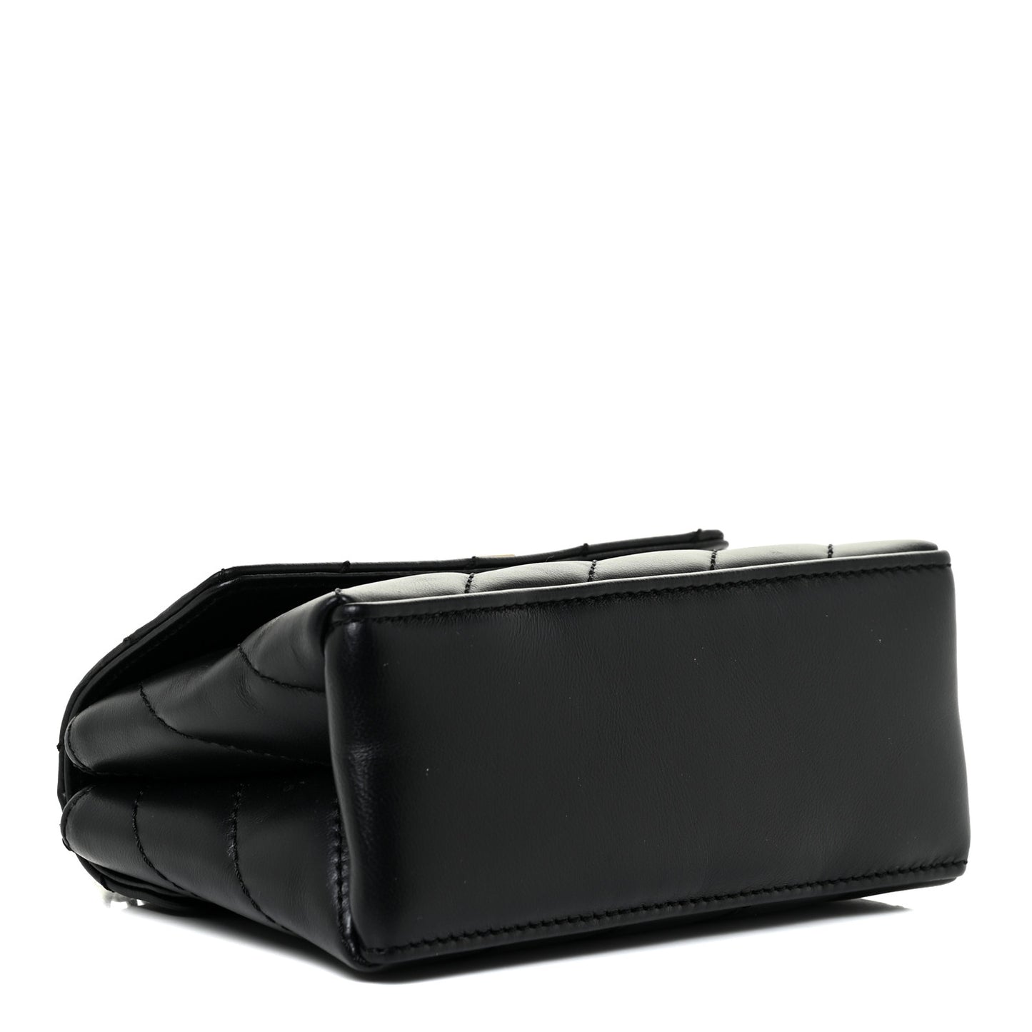 Calfskin Diagonal Quilted Jackhammer 17 Shoulder Bag Black