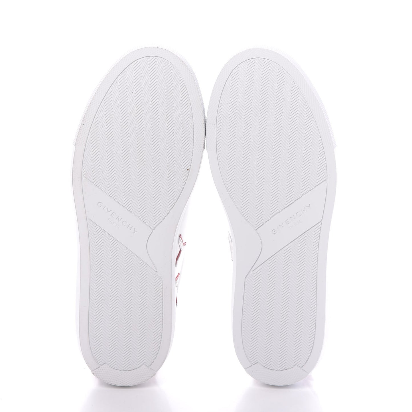Calfskin Reverse Logo Womens Urban Street Sneakers 36.5 White Red