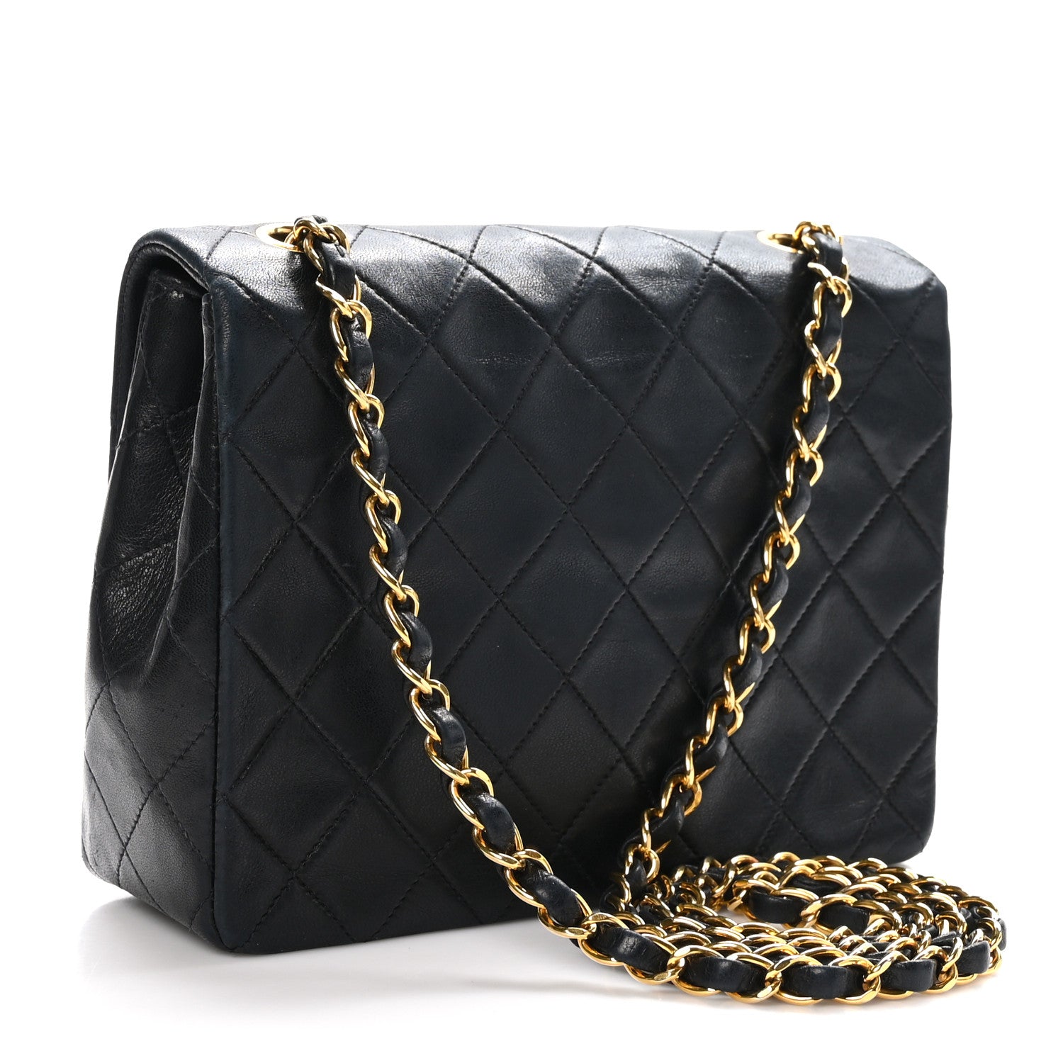 Chanel Lambskin Quilted Mini Square Flap Bag Black 3 of 11