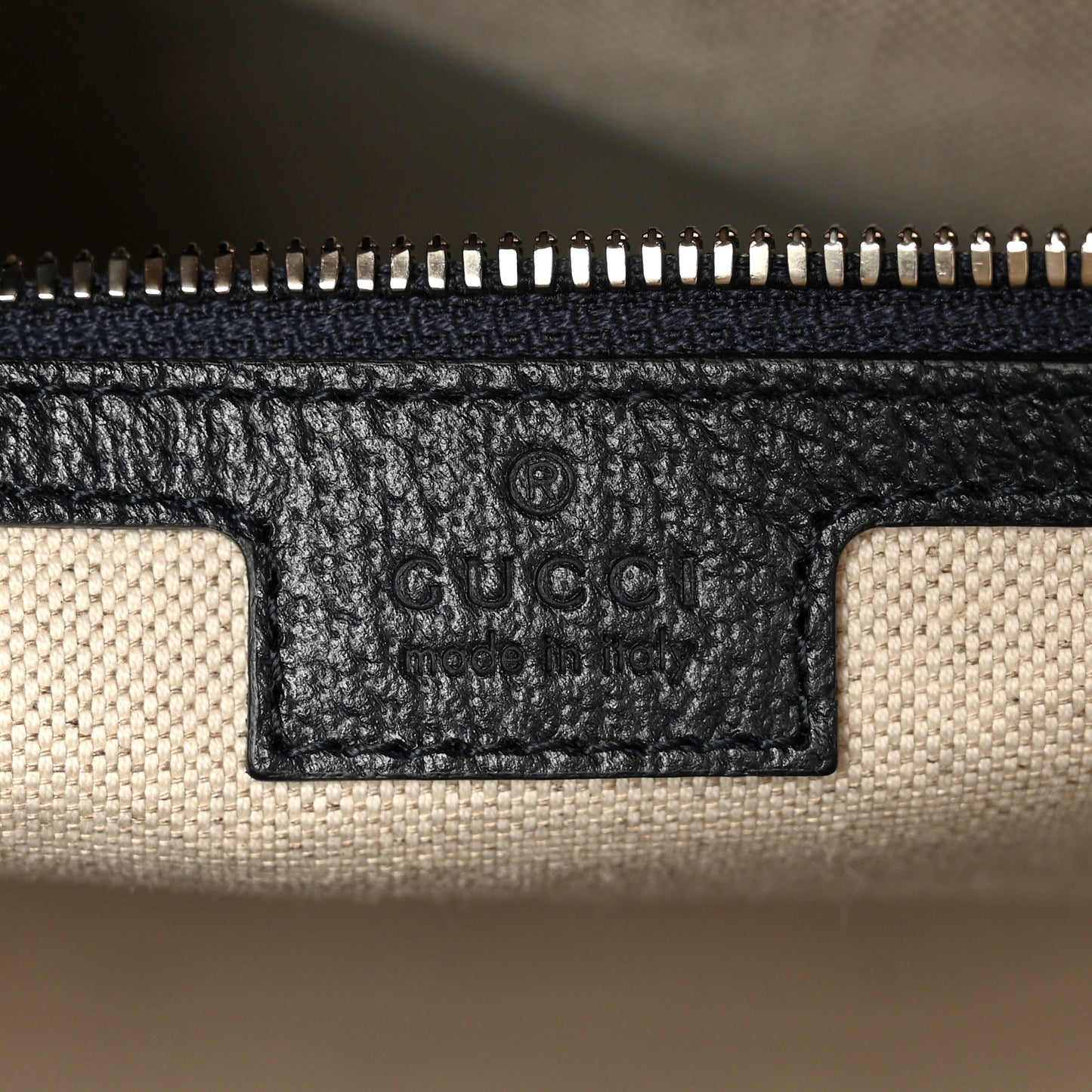 Textured Dollar Calfskin Web Large Savoy Duffle Bag Navy