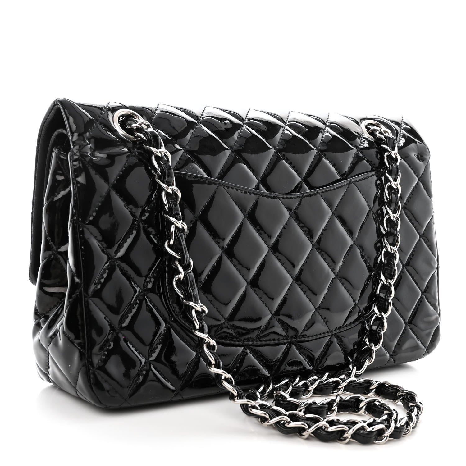 Chanel Patent Quilted Medium Double Flap Black 3 of 13