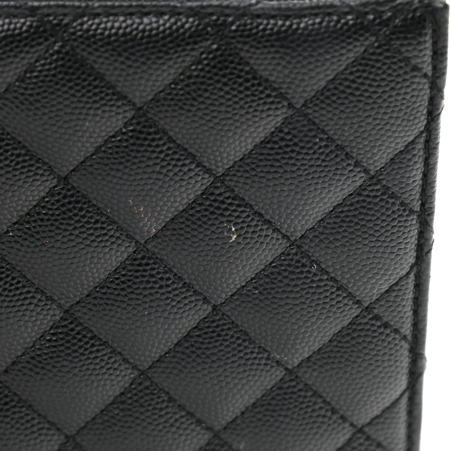 Grain De Poudre Textured Mixed Matelasse Large Triquilt Monogram Monochrome Satchel Black