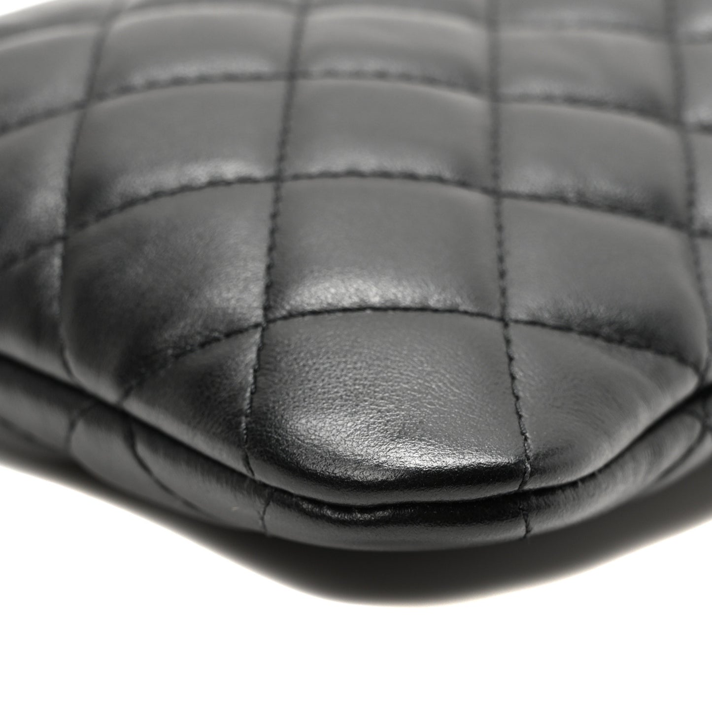 Lambskin Quilted Crossbody Bag Black