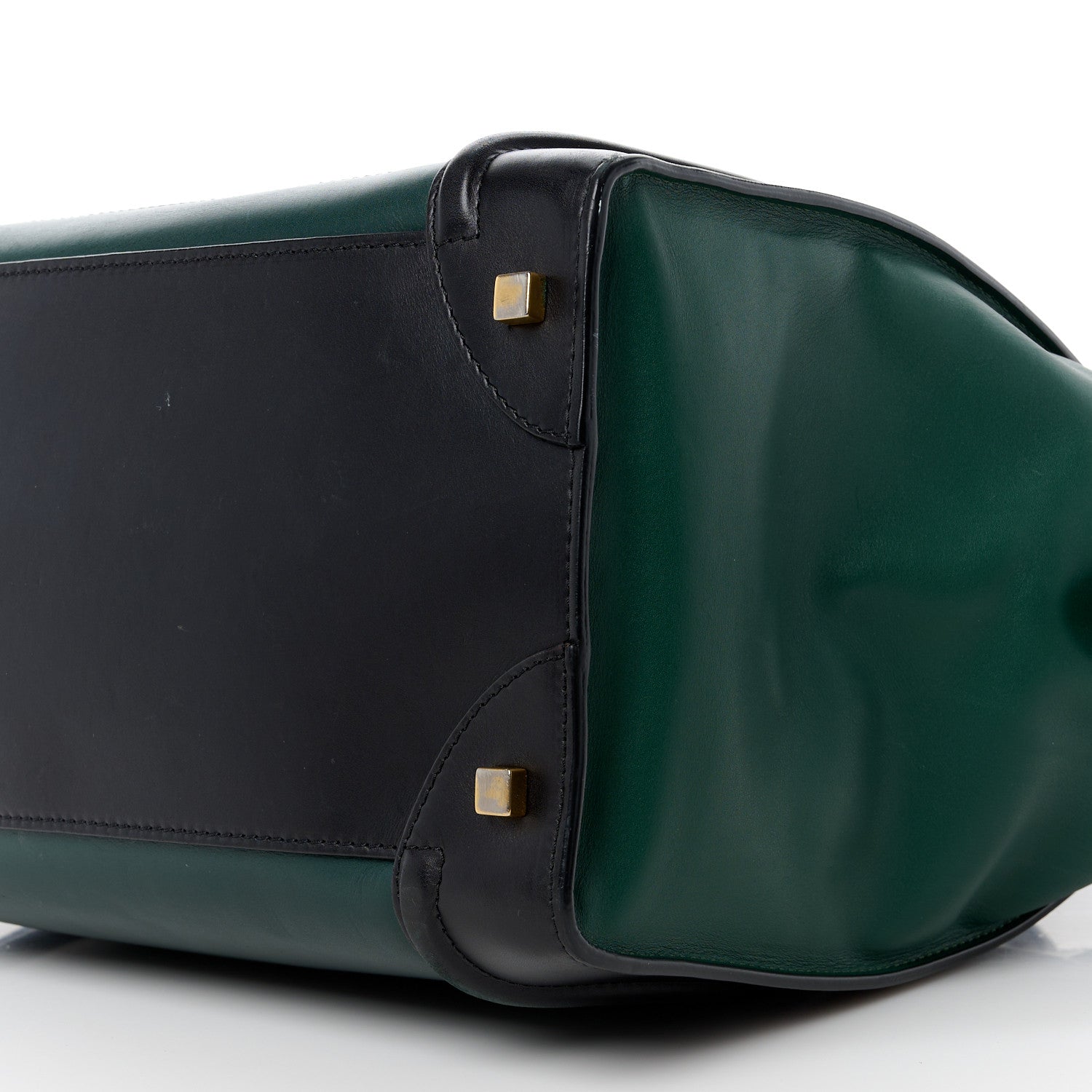 Celine Smooth Calfskin Mini Bi-Color Luggage Forest Black 10 of 13
