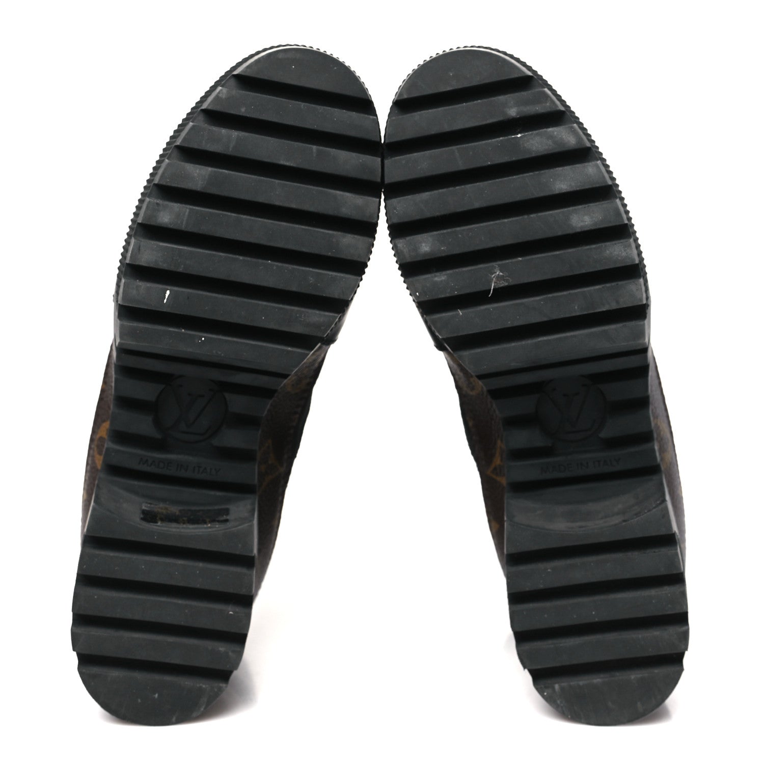 Louis Vuitton Suede Calfskin Monogram Laureate Platform Desert Boots 35 Black 6 of 9