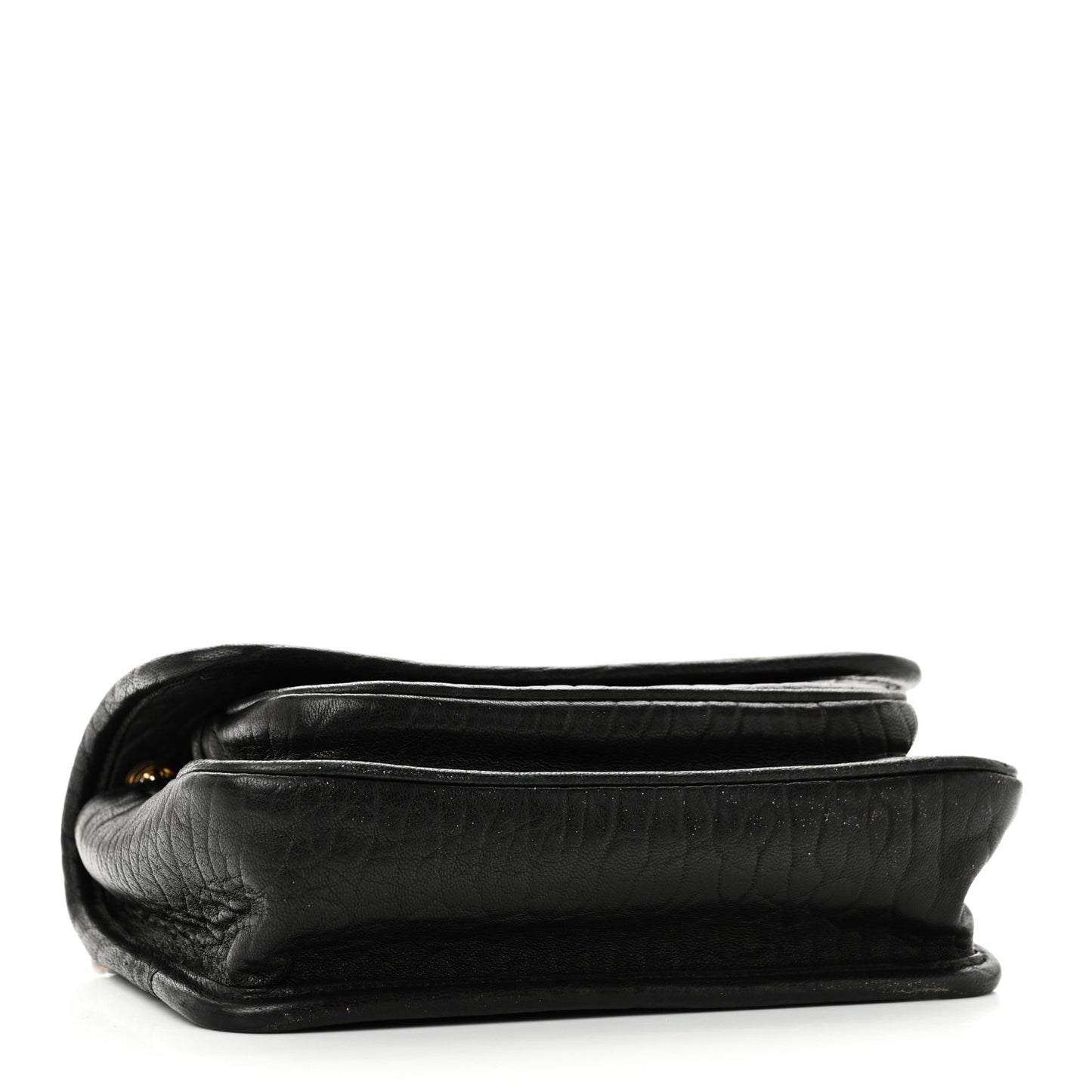 Grained Lambskin Monogram Mini Niki Chain Satchel Black