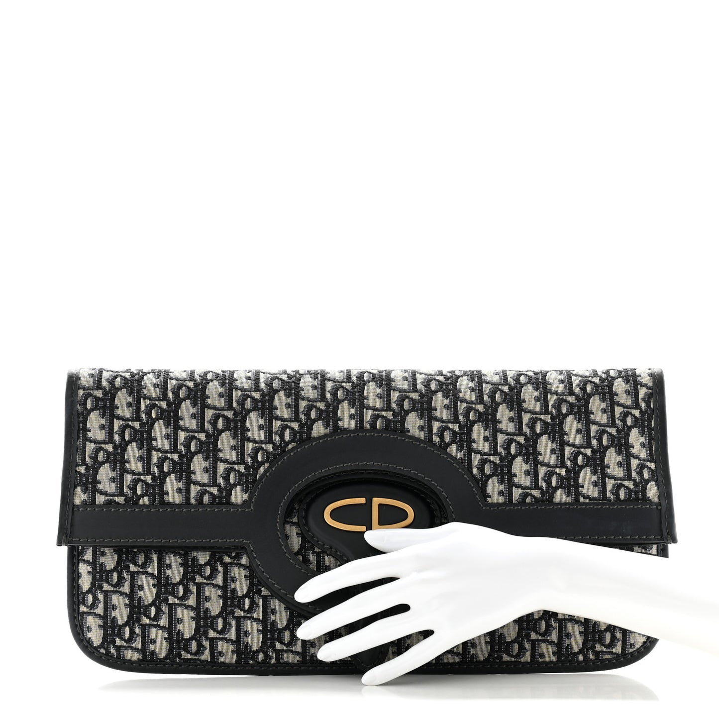 Oblique Fold Over Clutch Blue