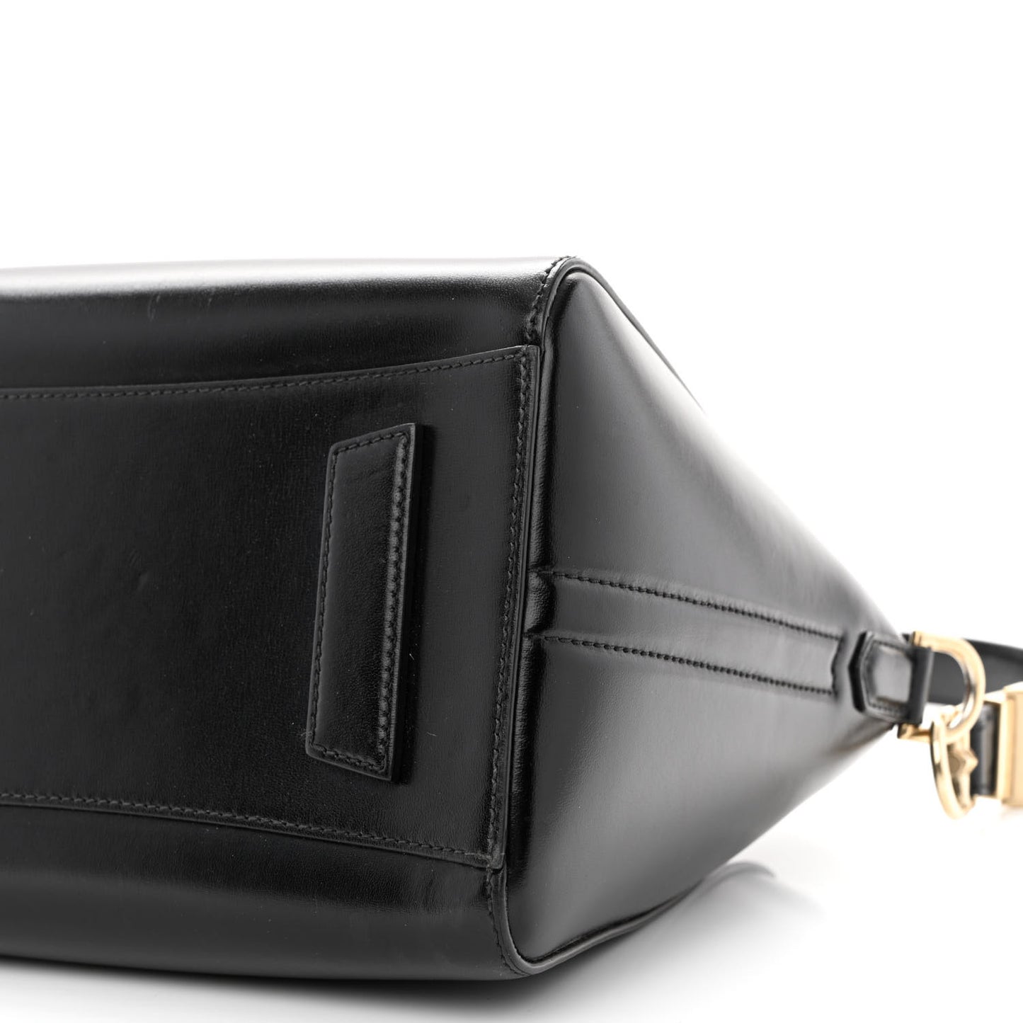 Shiny Lord Calfskin Small Antigona Black