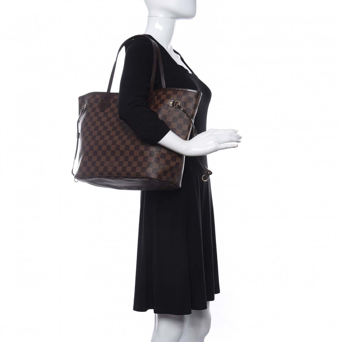 Damier Ebene Neo Neverfull MM Rose Ballerine