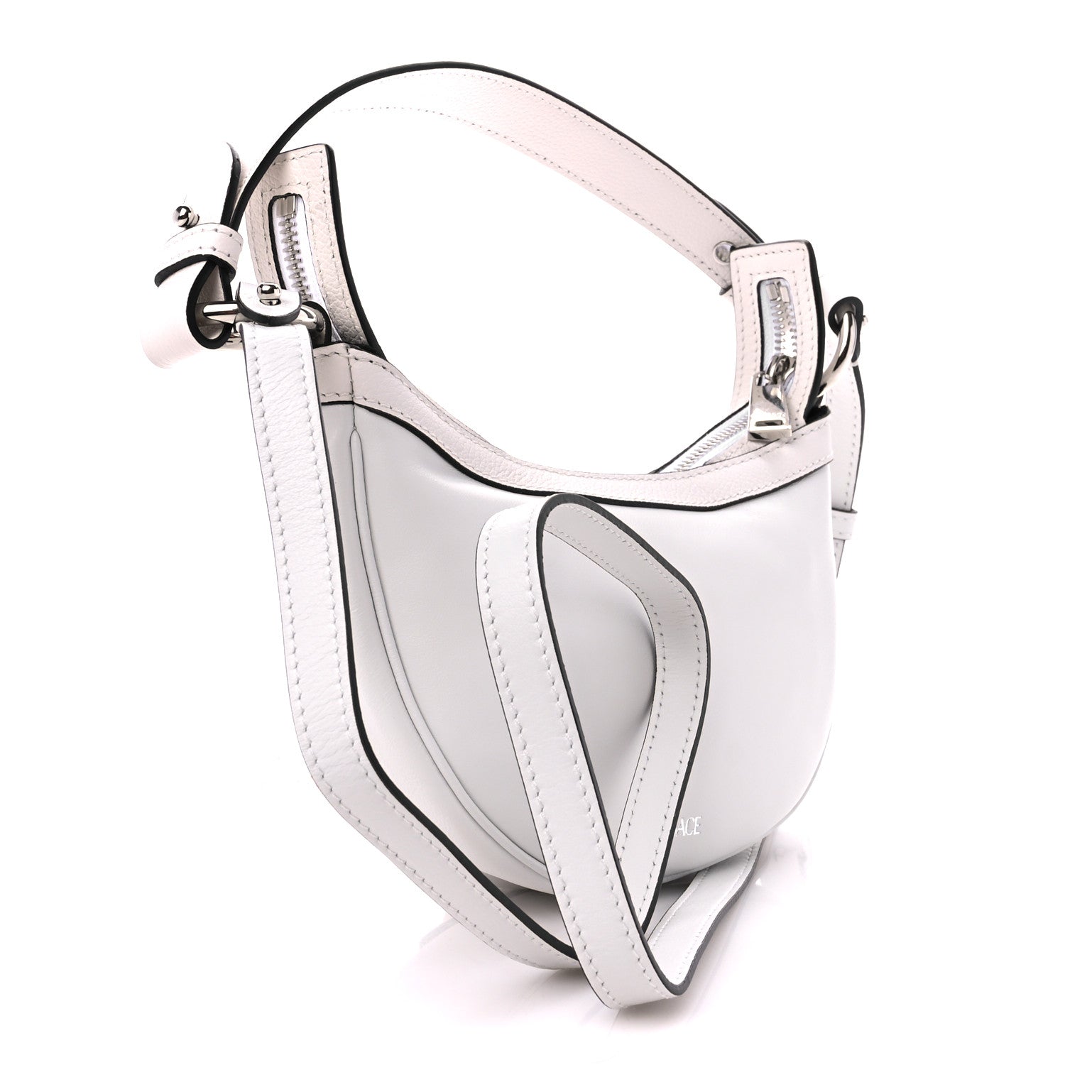 Versace Calfskin La Medusa Archive Hobo White 3 of 11