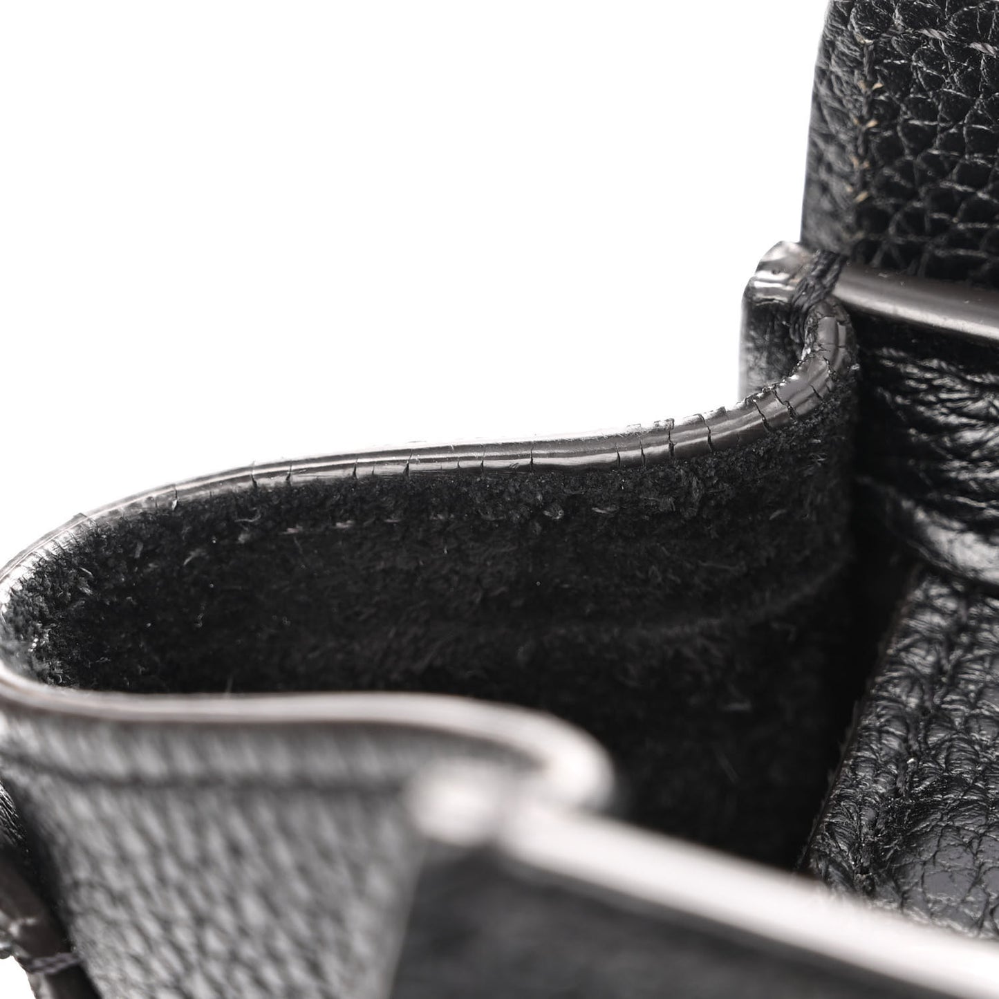 Drummed Calfskin Nano Luggage Black