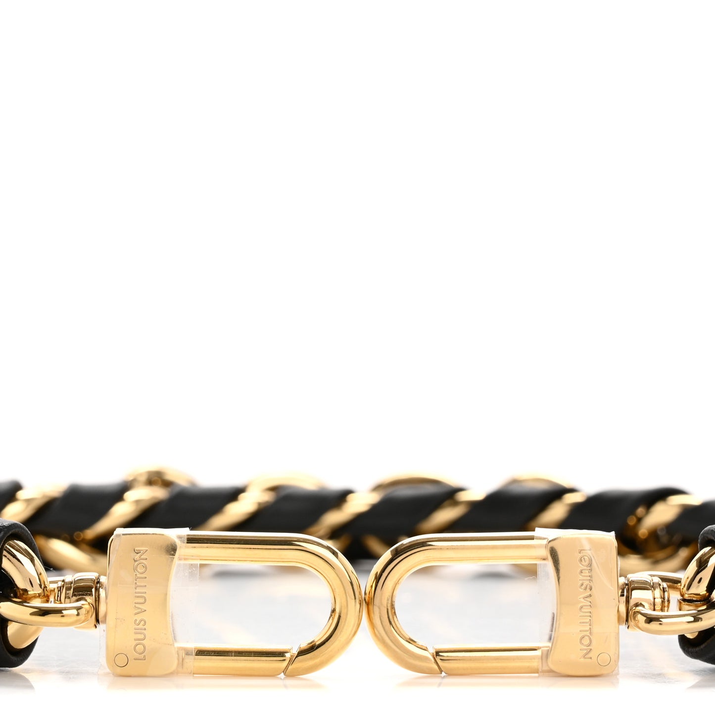Calfskin Multi Pochette Chain Shoulder Strap Black Gold