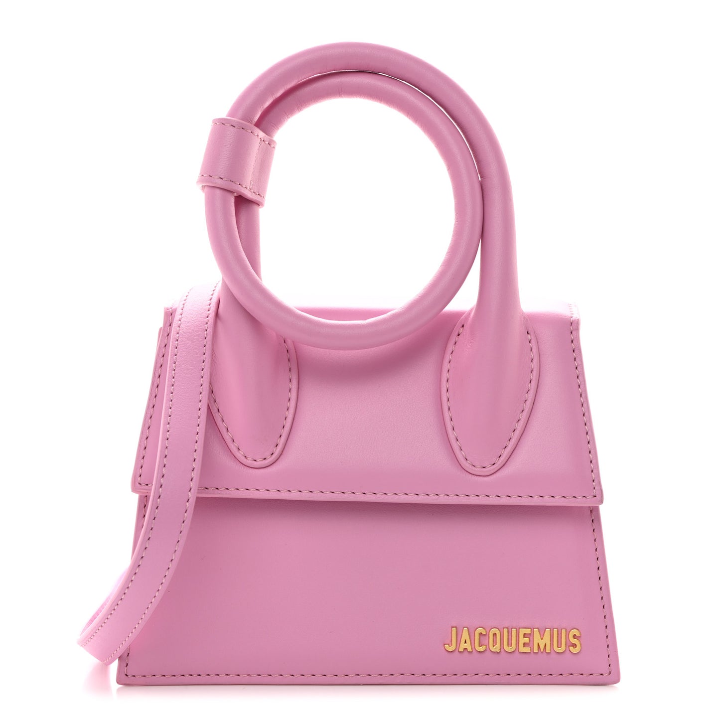 Smooth Calfskin Le Chiquito Noeud Light Pink