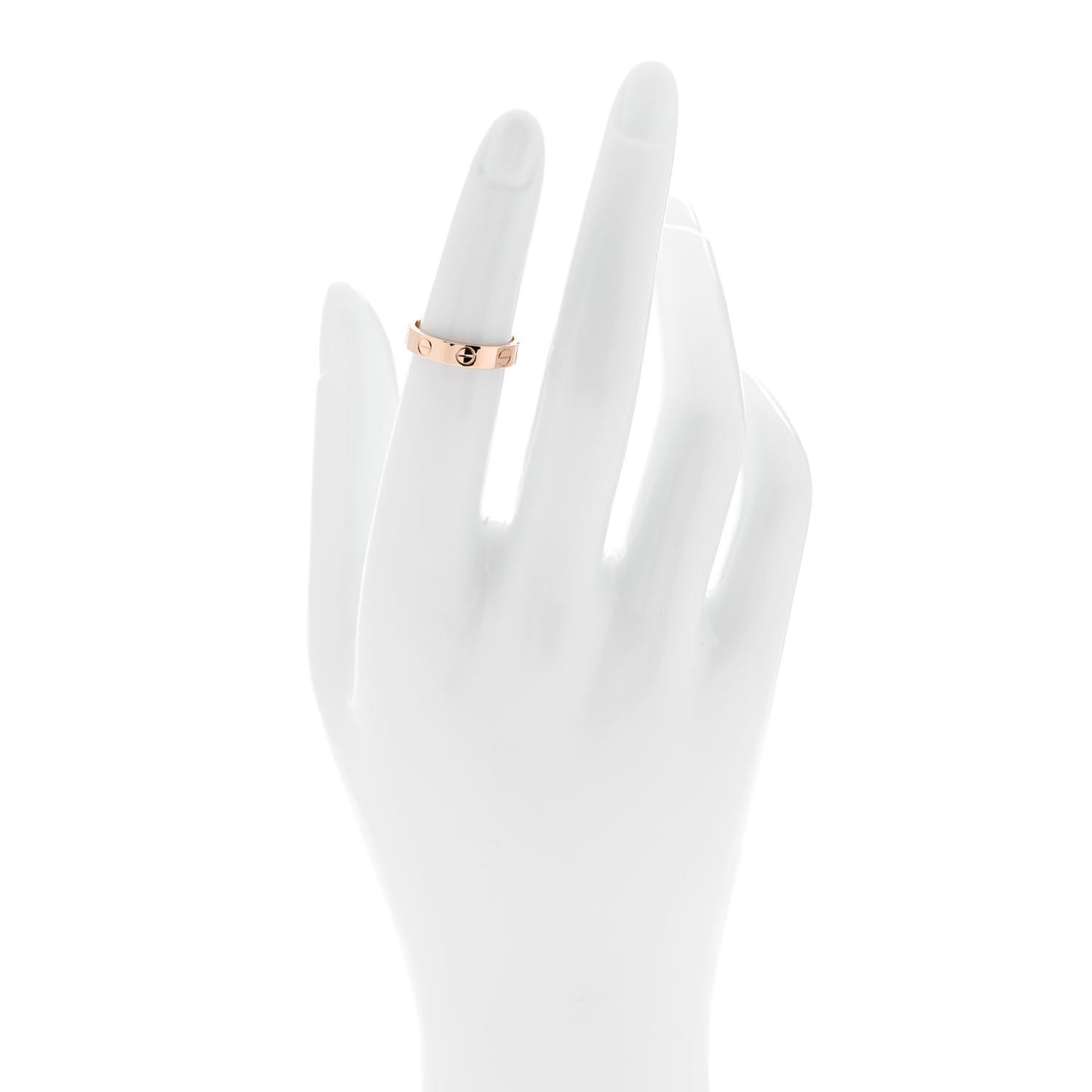 18K Pink Gold 3.5mm LOVE Wedding Band Ring 48 4.5