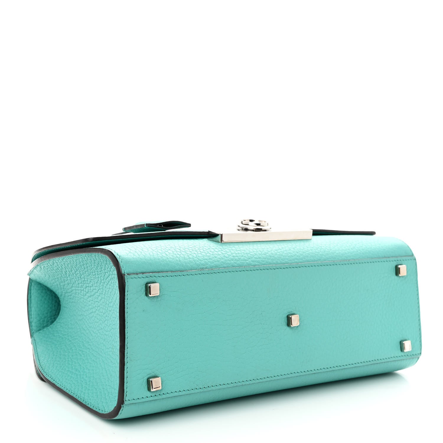 Moynat Taurillon Blush Rejane PM Turquoise 4 of 9