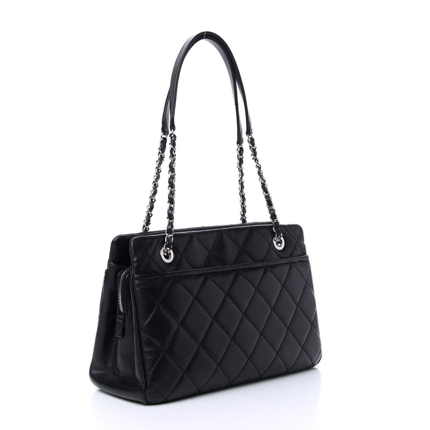 Caviar Quilted Timeless CC Soft Tote Black