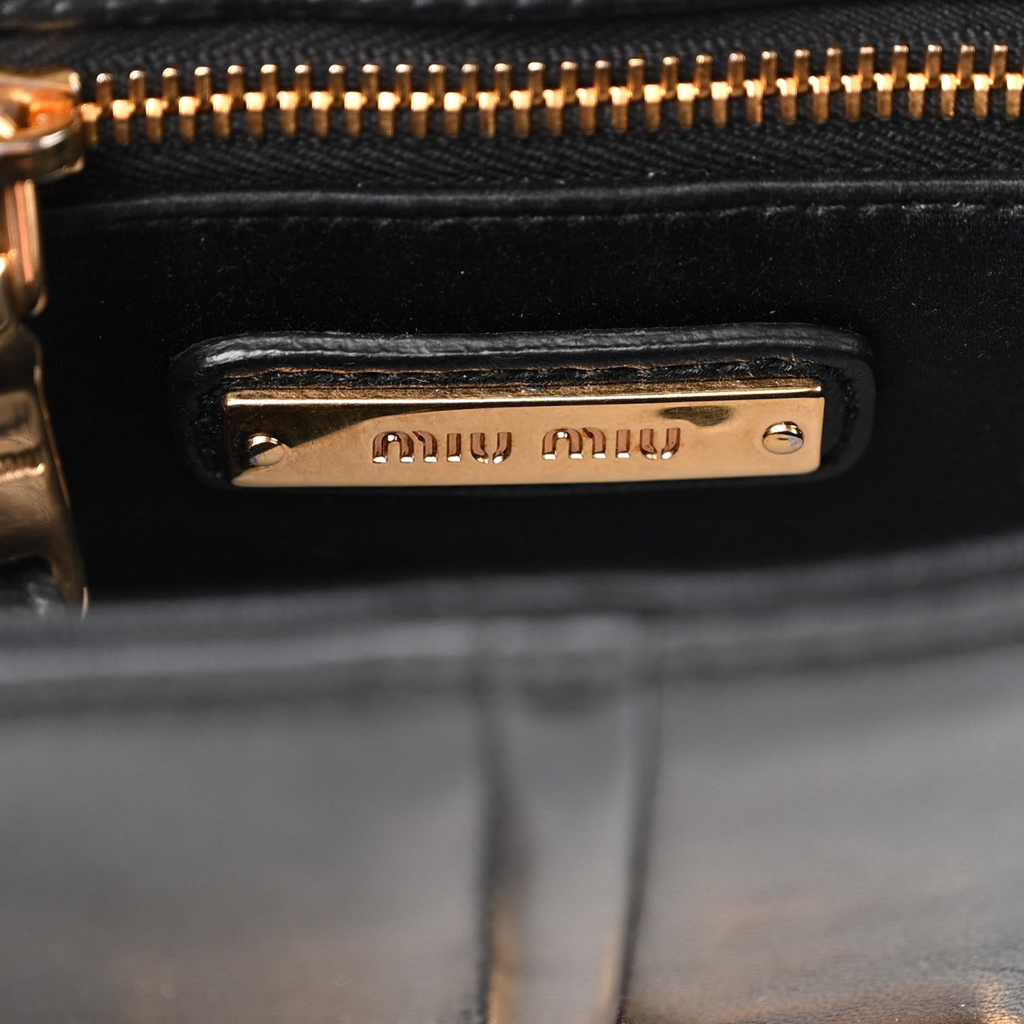 Nappa Matelasse Biker Shoulder Bag Black