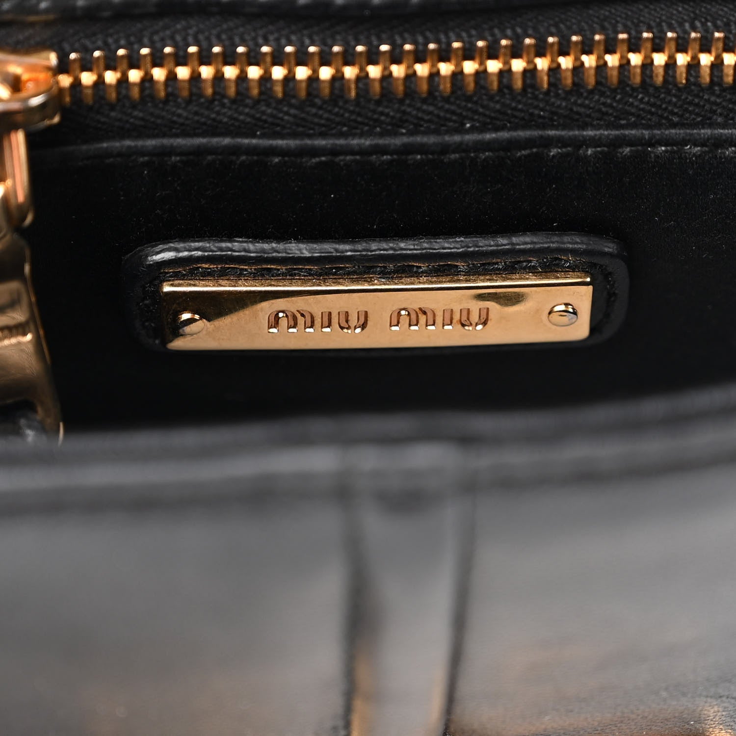 Miu Miu Nappa Matelasse Biker Shoulder Bag Black 6 of 13