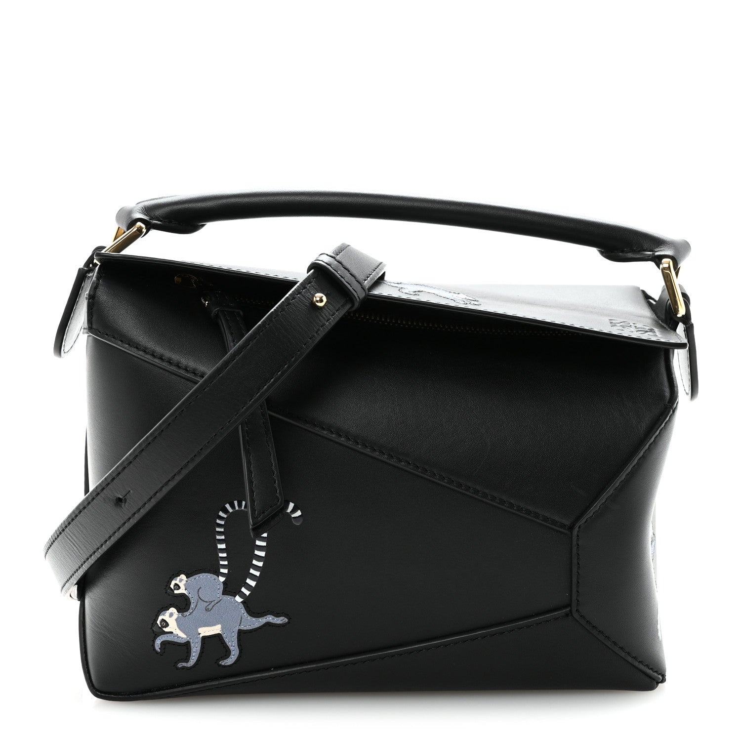 Loewe X SUNA FUJITA Satin Calfskin Small Lemur Puzzle Edge Bag