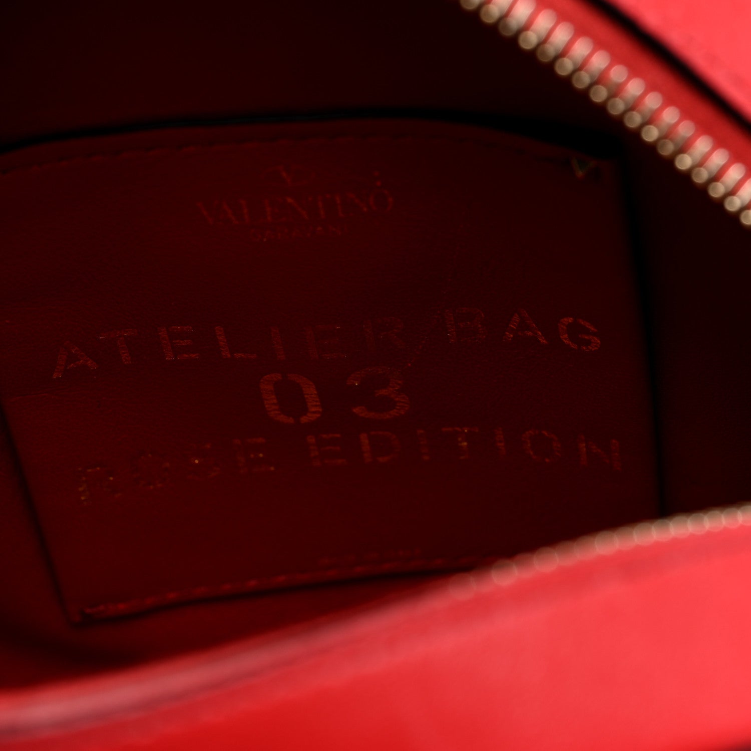 Valentino Garavani Nappa Atelier 03 Rose Edition Round Crossbody Bag Cerise 6 of 9