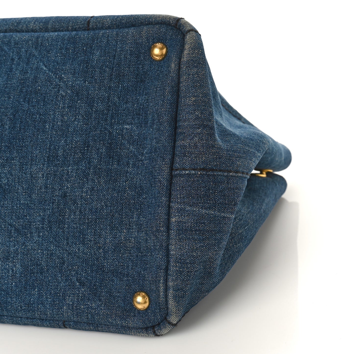 Denim Logo Tote Bleu