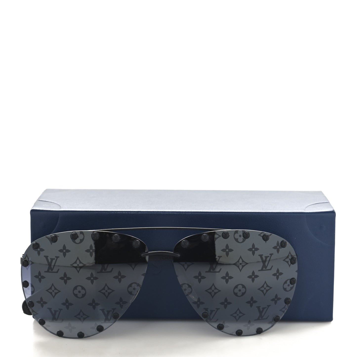 Metal Monogram The Party Aviator Sunglasses Z0973U Black