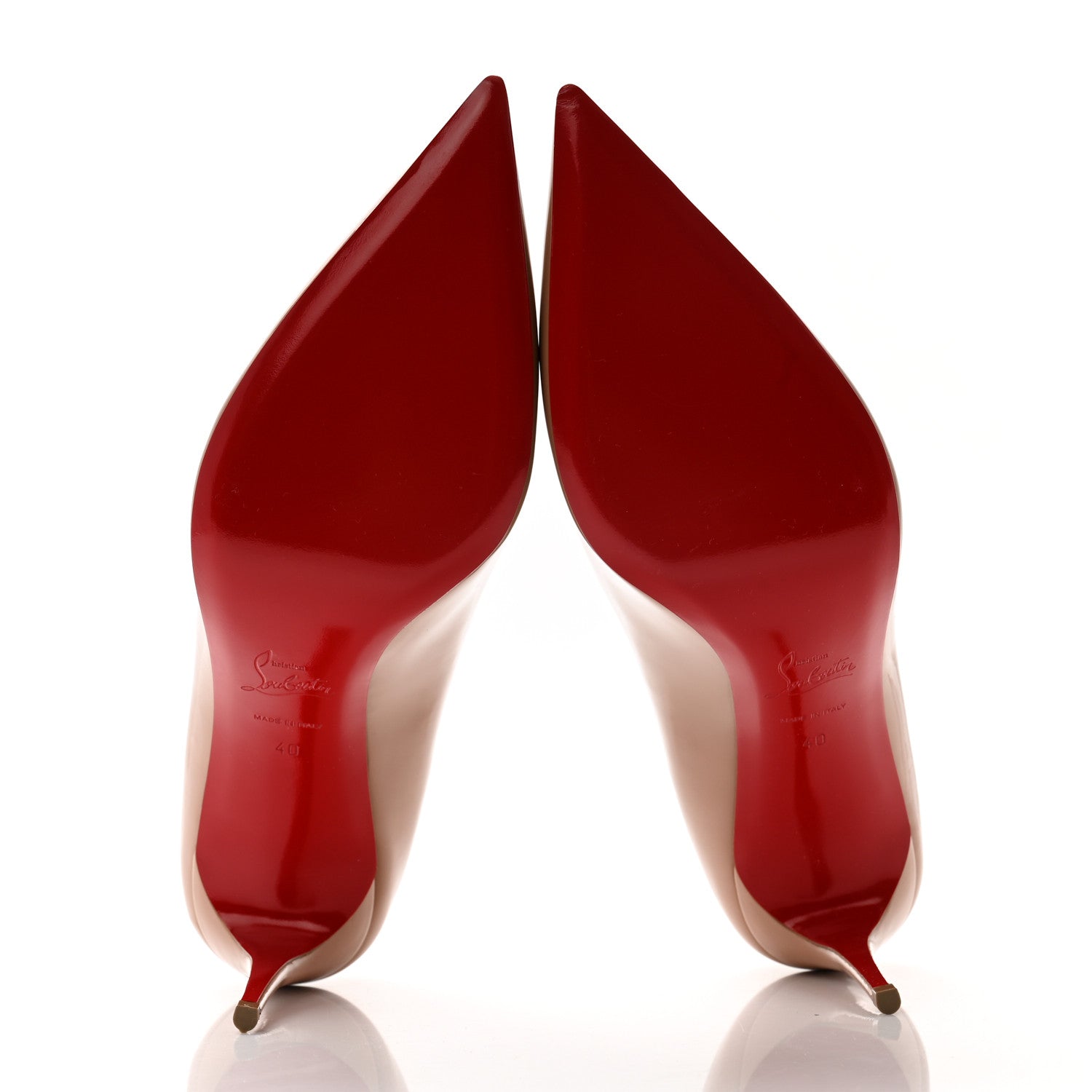 Christian Louboutin Patent Kate 70 Pumps 40 Nude 5 of 9