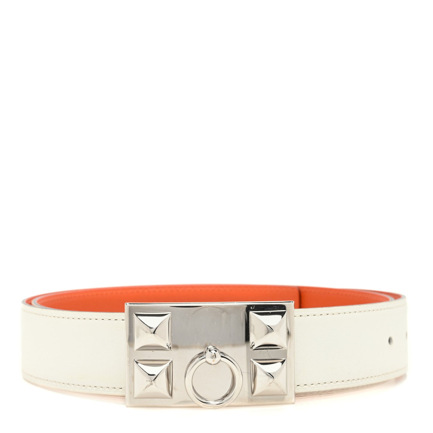 Swift Epsom 24mm Collier De Chien CDC Belt 85 34 White Orange