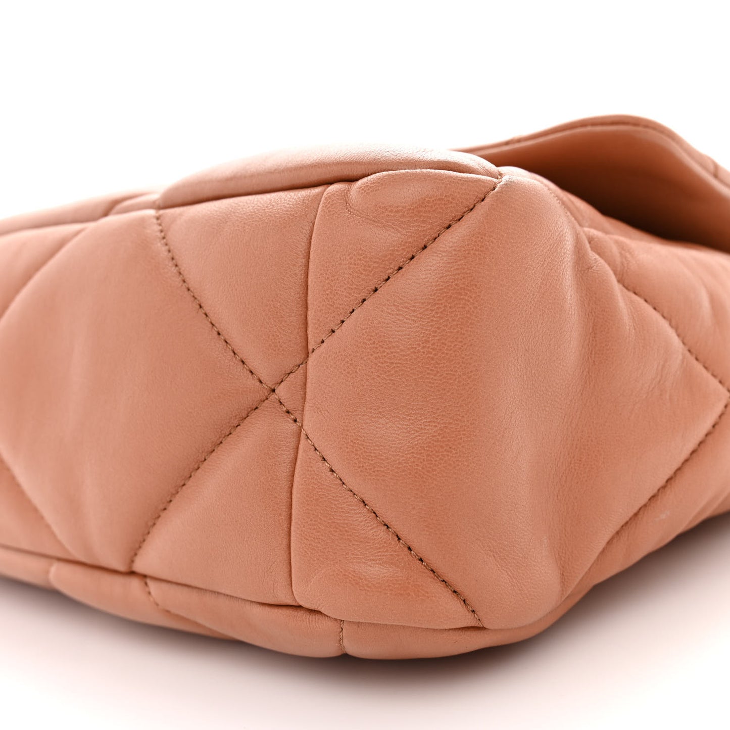 Lambskin Quilted Large Chanel 19 Flap Brown