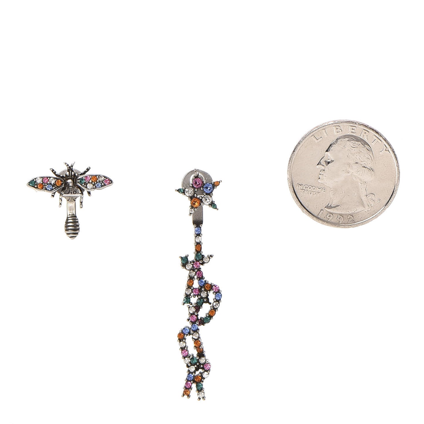 Palladium Crystal J'adior Earrings Multicolor