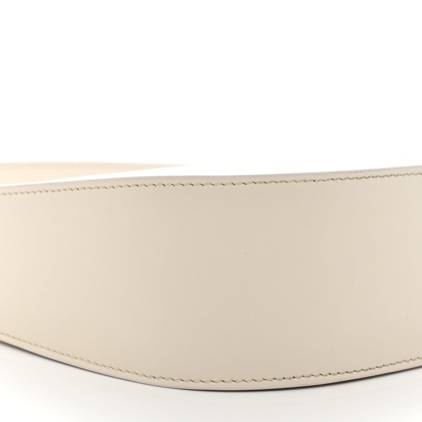 Smooth Calfskin Half Moon Shoulder Bag New Ivory